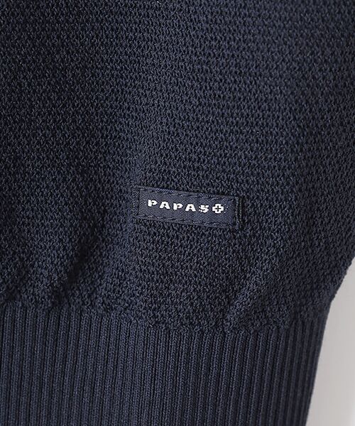 PAPAS / パパス ベスト | コットン/ポリエステル16G Vネックベスト | 詳細7