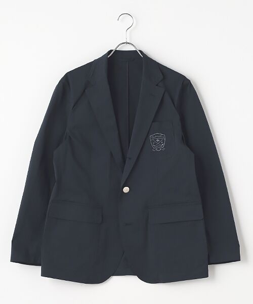 PAPAS / パパス テーラードジャケット | COOLMAX/コットンサッカー ジャケット（ネイビー）