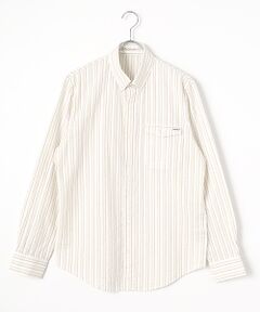 PAPAS / パパス シャツ・ブラウス | コットンドビーサッカーストライプシャツ
