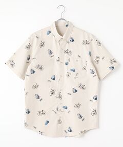 PAPAS / パパス シャツ・ブラウス | ダンガリープリントシャツ【CYCLING】