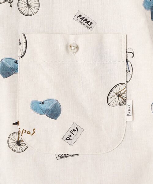 PAPAS / パパス シャツ・ブラウス | ダンガリープリントシャツ【CYCLING】 | 詳細2