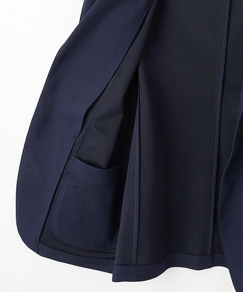 PAPAS / パパス テーラードジャケット | リネンライクポリエステル鹿の子 ジャケット | 詳細4