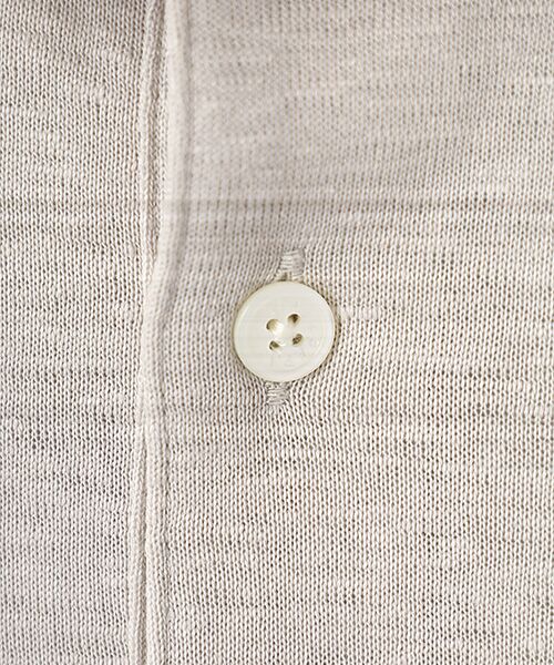 PAPAS / パパス ポロシャツ | ウォッシャブルリネンプレーテイング ポロシャツ | 詳細5