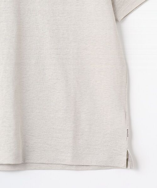 PAPAS / パパス Tシャツ | ウォッシャブルリネンプレーテイング Tシャツ | 詳細3