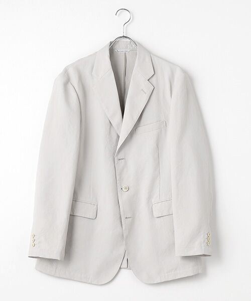 PAPAS/パパス ライトマットクロス ジャケット パールグレー M