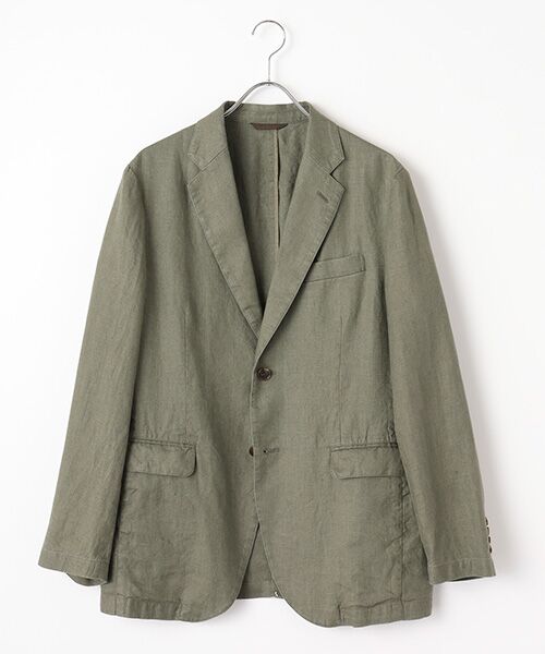 PAPAS/パパス ヘンプ高密度マットビッグライズ ジャケット グレイッシュダークカーキ L PAPAS/パパス ヘンプ高密度マットビッグライズ ジャケット グレイッシュダークカーキ L