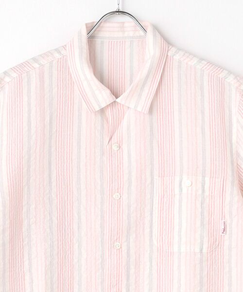 PAPAS / パパス シャツ・ブラウス | リネン/コットンボイルちりめん 半袖シャツ | 詳細6