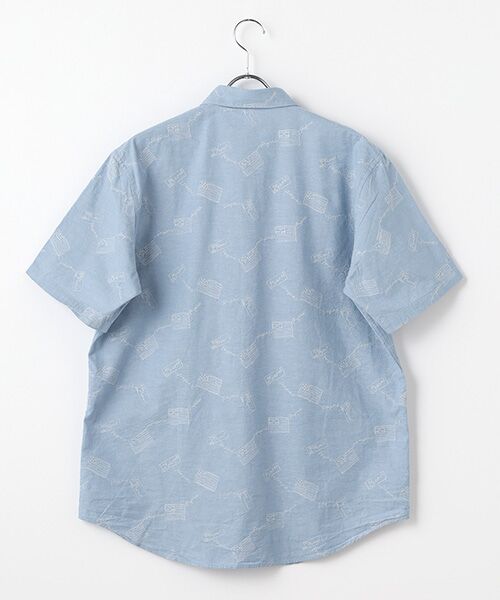 PAPAS / パパス シャツ・ブラウス | ダンガリー刺繍半袖シャツ【U.S.A】 | 詳細1