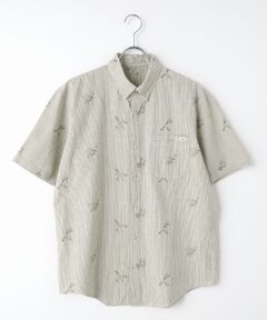 PAPAS / パパス シャツ・ブラウス | 綿麻キャンバス刺繍 半袖シャツ【野菜】