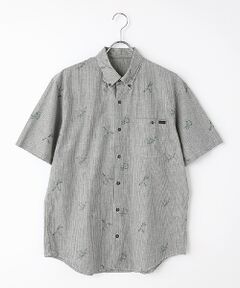 PAPAS / パパス シャツ・ブラウス | 綿麻キャンバス刺繍 半袖シャツ【野菜】