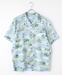 PAPAS / パパス シャツ・ブラウス | リネンプリントシャツ【SUMMER RESORT】