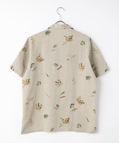 PAPAS / パパス シャツ・ブラウス | リネンプリントシャツ【VEGETABLES】 | 詳細1