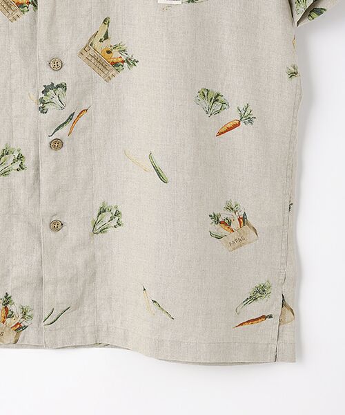 PAPAS / パパス シャツ・ブラウス | リネンプリントシャツ【VEGETABLES】 | 詳細3