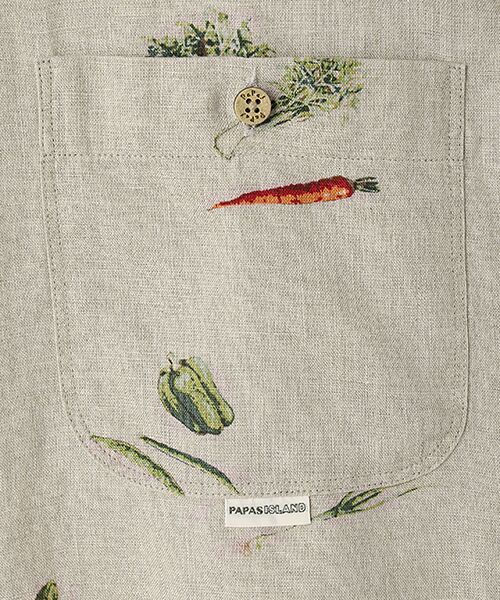 PAPAS / パパス シャツ・ブラウス | リネンプリントシャツ【VEGETABLES】 | 詳細5