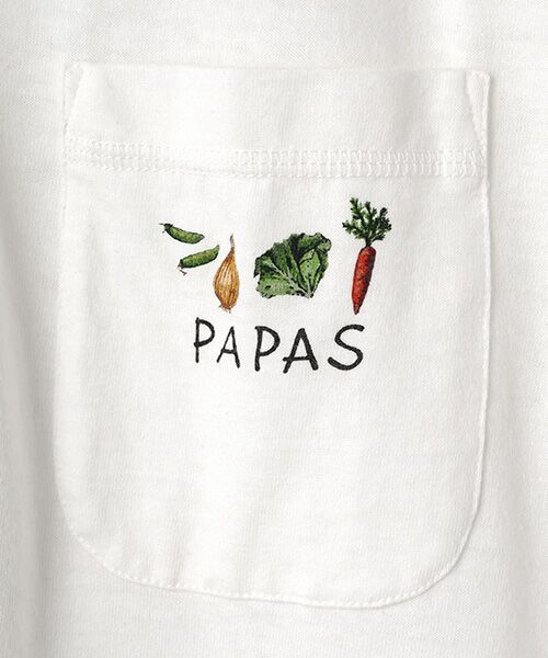 PAPAS / パパス ポロシャツ | 麻マドレエアー天竺 野菜柄 ポロシャツ | 詳細1