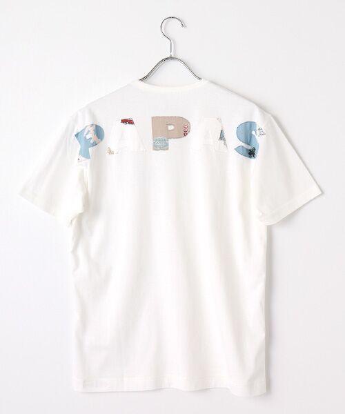 PAPAS / パパス Tシャツ | ドライマスタープレーテイング天竺 アップリケTシャツ | 詳細1