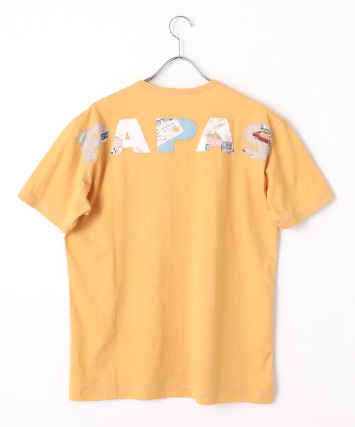 PAPAS / パパス Tシャツ | ドライマスタープレーテイング天竺 アップリケTシャツ | 詳細3
