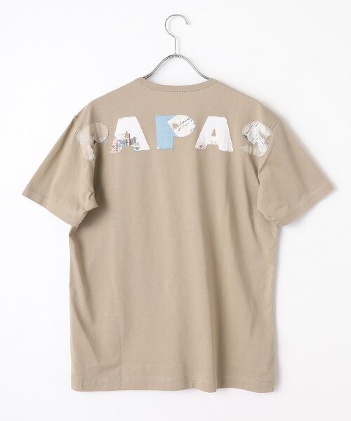 PAPAS / パパス Tシャツ | ドライマスタープレーテイング天竺 アップリケTシャツ | 詳細5