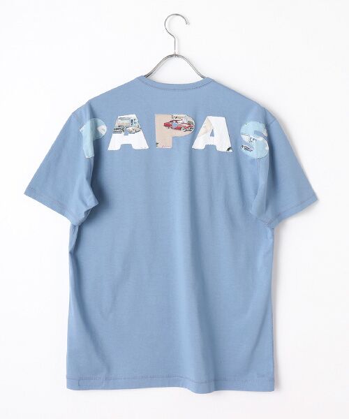 PAPAS / パパス Tシャツ | ドライマスタープレーテイング天竺 アップリケTシャツ | 詳細7