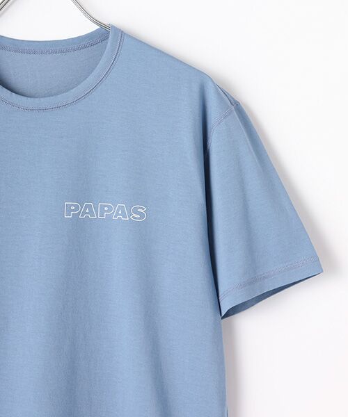 PAPAS / パパス Tシャツ | ドライマスタープレーテイング天竺 アップリケTシャツ | 詳細8