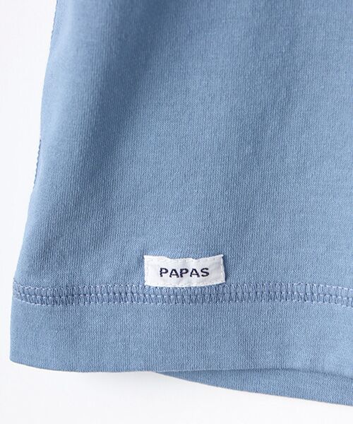 PAPAS / パパス Tシャツ | ドライマスタープレーテイング天竺 アップリケTシャツ | 詳細10