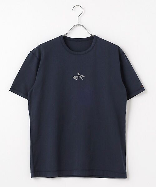 PAPAS/パパス 40/2ガス焼き天竺 刺繍Tシャツ【野菜】 ネイビー LL PAPAS/パパス 40/2ガス焼き天竺 刺繍Tシャツ【野菜】 ネイビー LL