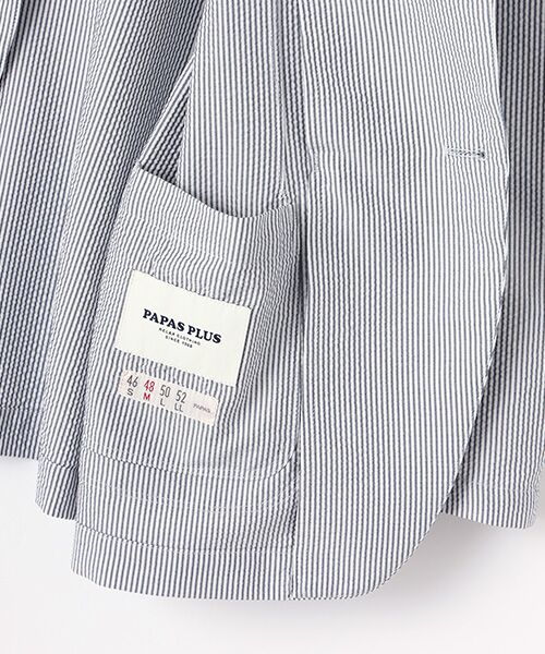 PAPAS / パパス テーラードジャケット | シアサッカー ジャケット | 詳細6