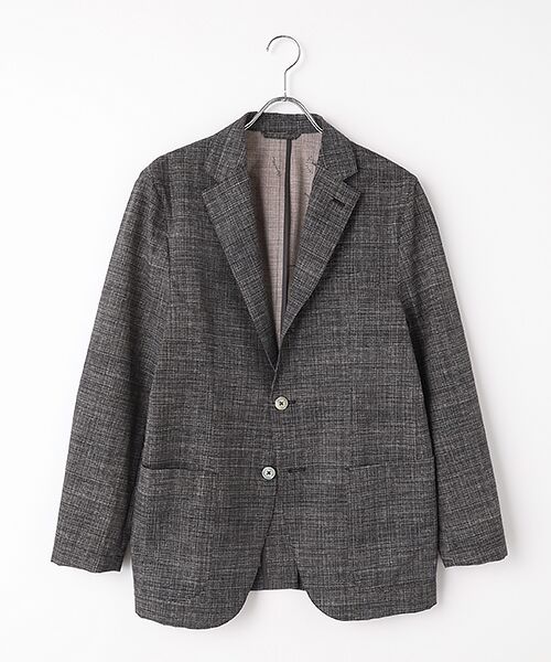 PAPAS / パパス テーラードジャケット | マイクロクールドットモナリザ ジャケット(チャコール)