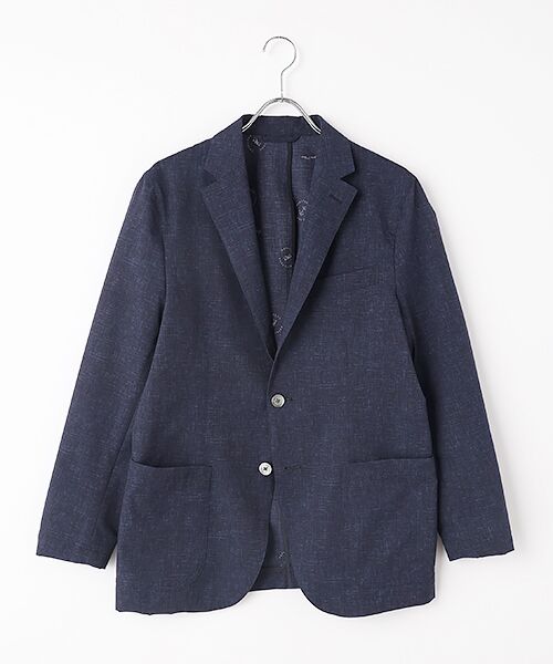 PAPAS / パパス テーラードジャケット | マイクロクールドットモナリザ ジャケット(ネイビー)