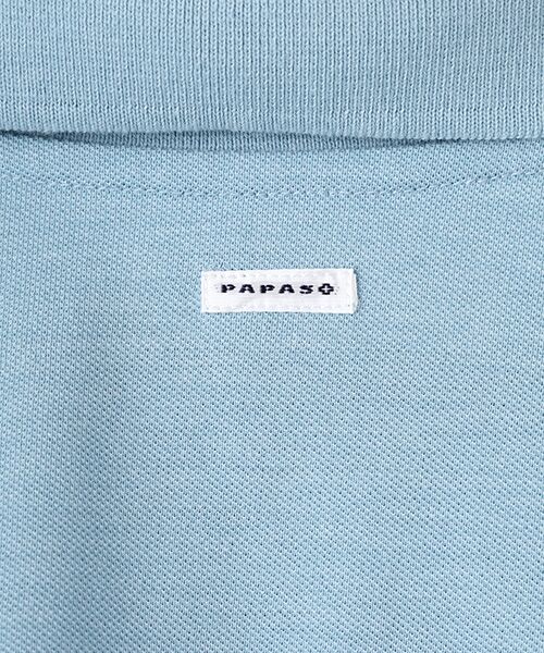 PAPAS / パパス ポロシャツ | クールマックスエコメイド鹿の子 ワッペンポロシャツ | 詳細7