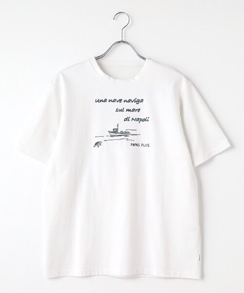 パラスパレス　白　刺繍Tシャツ PompadollS ロゴTシャツ【白】 | PompadollS