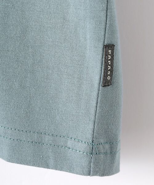 PAPAS / パパス Tシャツ | REAMIDEプレーテイング天竺 刺繍Tシャツ | 詳細6