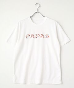 PAPAS / パパス Tシャツ | 40/2グレースTOP天竺 アップリケTシャツ