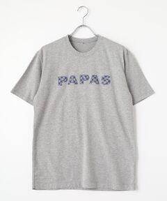 PAPAS / パパス Tシャツ | 40/2グレースTOP天竺 アップリケTシャツ
