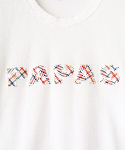 PAPAS / パパス Tシャツ | 40/2グレースTOP天竺 アップリケTシャツ | 詳細1