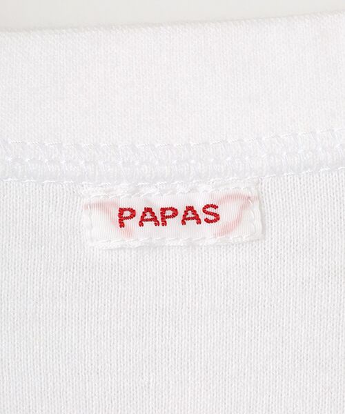 PAPAS / パパス Tシャツ | 40/2グレースTOP天竺 アップリケTシャツ | 詳細2