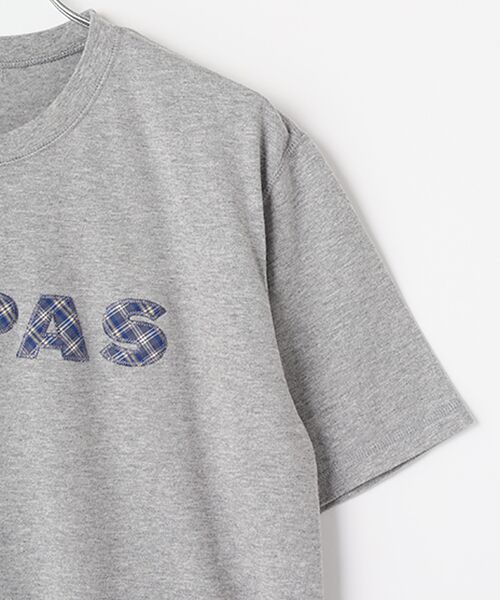 PAPAS / パパス Tシャツ | 40/2グレースTOP天竺 アップリケTシャツ | 詳細4