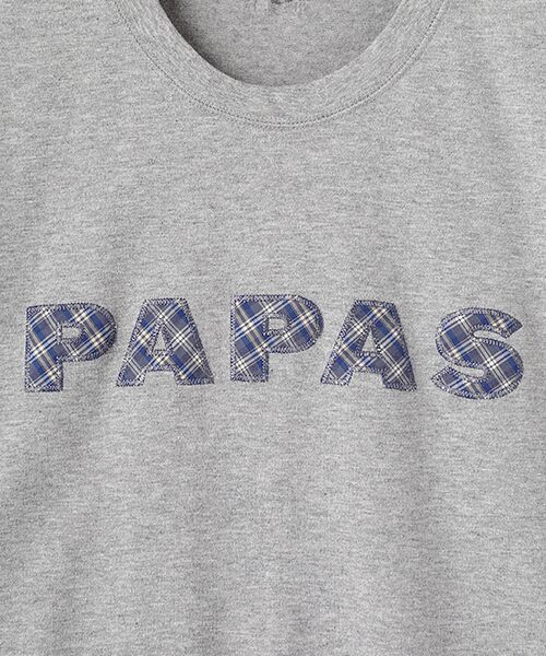 PAPAS / パパス Tシャツ | 40/2グレースTOP天竺 アップリケTシャツ | 詳細6