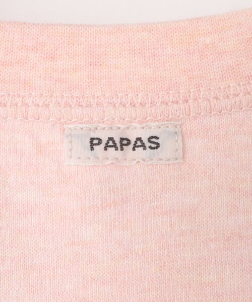 PAPAS / パパス Tシャツ | 40/2グレースTOP天竺 アップリケTシャツ | 詳細9