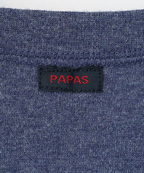 PAPAS / パパス Tシャツ | 40/2グレースTOP天竺 アップリケTシャツ | 詳細11