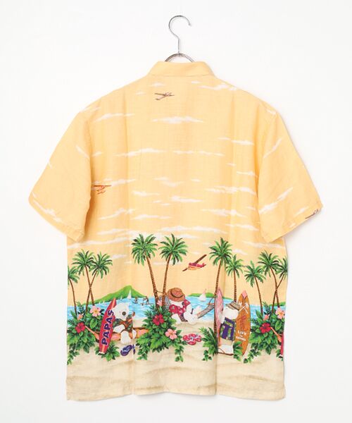 パパス Papas シャツ パパスPapas コットンオーバーチェックシャツ オレンジマルチM