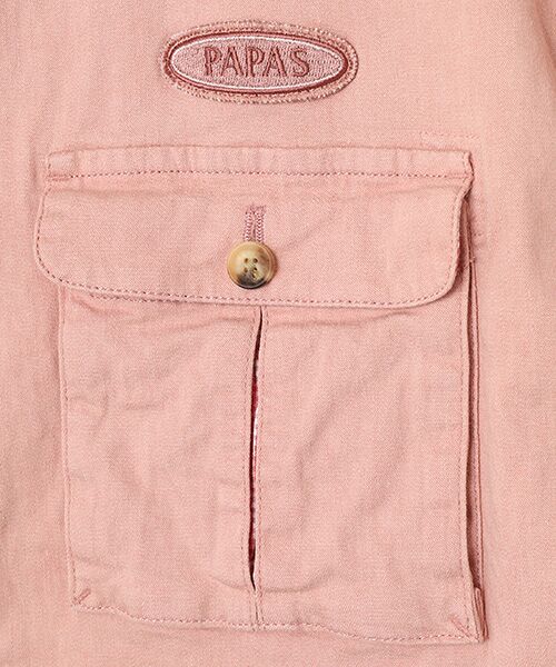 PAPAS / パパス ブルゾン | モンサンミッシェルデニム スタンドカラー半袖ブルゾン | 詳細4