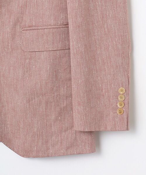 PAPAS / パパス テーラードジャケット | <OLIMPIAS>リネン/コットンストレッチジャケット | 詳細3