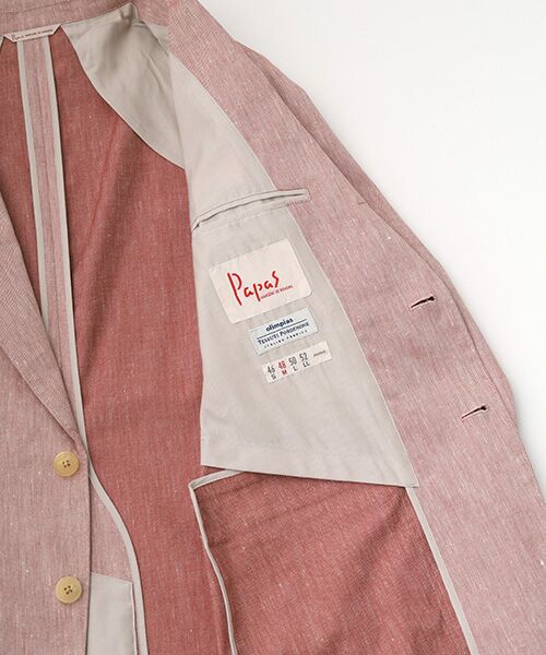 PAPAS / パパス テーラードジャケット | <OLIMPIAS>リネン/コットンストレッチジャケット | 詳細4