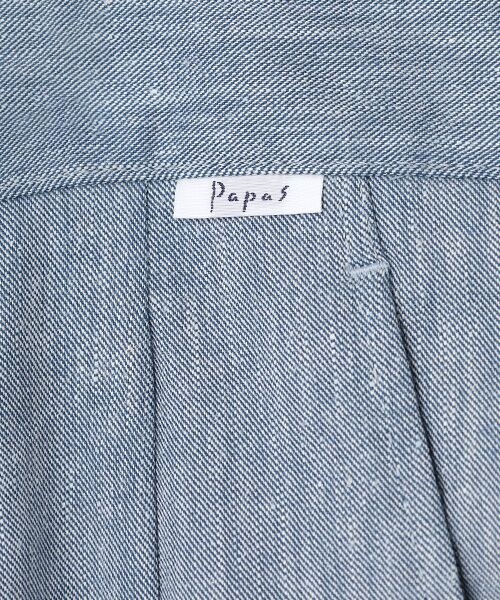 PAPAS / パパス その他パンツ | リネン/コットンストレッチ 2タックパンツ | 詳細7