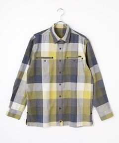 モンサンミッシェル シェットランド風オックス シャツ