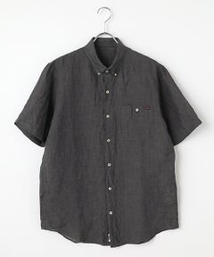 PAPAS / パパス シャツ・ブラウス | リネンシャンブレー 反応&中白染めシャツ
