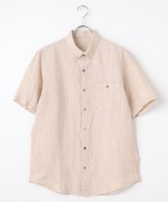 PAPAS / パパス シャツ・ブラウス | リネンシャンブレー 反応&中白染めシャツ