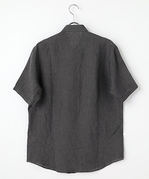 美品.4万円) papas パパス 長袖シャツ 麻100％【リネンシャンブレー PAPAS パパス リネン100% ボタンダウン 長袖シャツ 48 M/ピンク