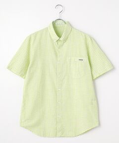 PAPAS / パパス シャツ・ブラウス | 綿麻平織ギンガムチェック 半袖シャツ